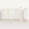 8 Panel Folding Room Divider Portable Privacy Screen Wave Fiber Room Partition for Home Office - 3 of 4