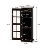 Modern 50.20"Glass Door Wine Cabinet with Three-Layer Design, with Drawer and X-Shaped Wine Rack, Brown - 3 of 4