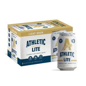 Athletic Brewing Company Lite Non-Alcoholic Beer Lager - 6pk/12 fl oz Cans - 1 of 4