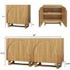 31" Small Wooden Storage Cabinet with Doors,Sideboard Buffet Cabinet with Adjustable Shelf Accent Cabinets for Living Room,Entryway,Bedroom-Cuddlewood - 4 of 4