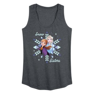 Women's - Frozen 2 - Snow Sisters Graphic Racerback Tank - 1 of 4
