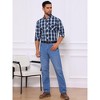INSPIRE CHIC Men's Long Sleeve Checked Point Collar Plaid Dress Shirt - 2 of 4