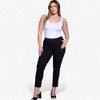 Amaryllis Women's  Plus Size Stretchy Slim-Fit Pants High-Waist Design with Button Closure Versatile and Comfortable Bottoms - image 2 of 4