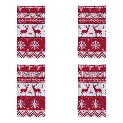 Patricia Heaton Home Holiday Fairisle Napkin Set of 4