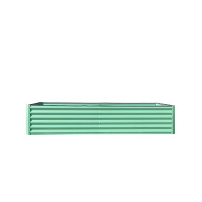 Syemin Metal Deep Root Planter Box Outdoor, Galvanized Garden Bed，or Vegetables, Flowers, Herbs, and Succulents, Green, 94.49"*47.25"*17.72"