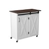 Leshire Barn-Door Kitchen Cart - KA1068834 - White - SEI - 3 of 4