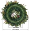 Unique Bargains Outdoor Wedding Wall Front Door Decor Artificial Peony Wreaths - 3 of 4