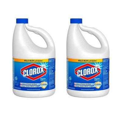 Clorox Concentrated Regular Bleach, 121 oz Each Bottle - 2 Pack