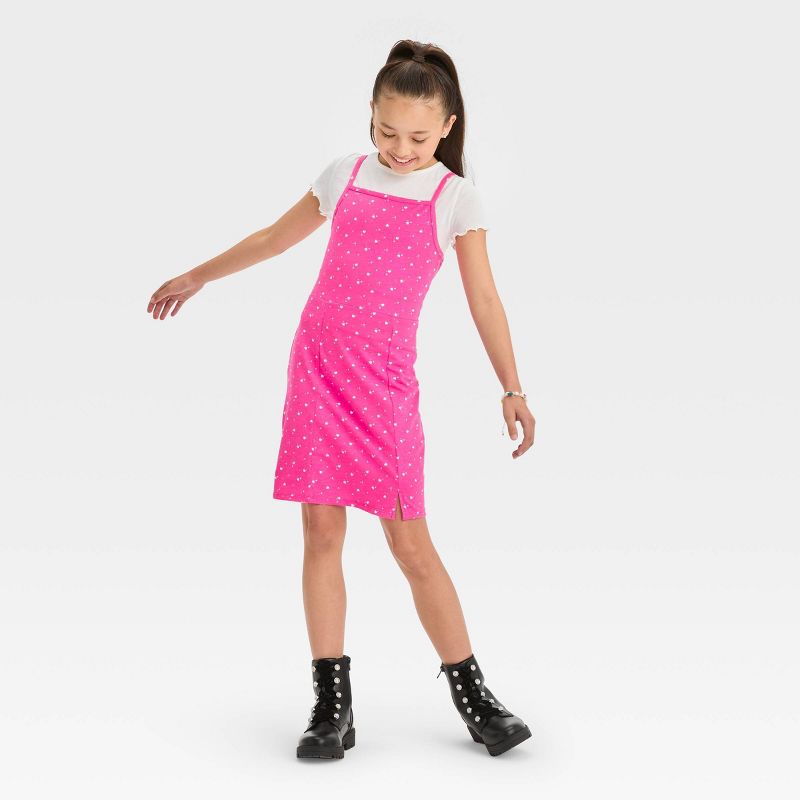 Girls' Short Sleeve 2 for 1 Dress - art class™, 3 of 4