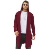 COOFANDY Men's Long Hooded Cardigan Shawl Collar Lightweight Open Front Drape Cape Overcoat with Pockets - 4 of 4