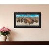 HomeRoots Bison Herd Black Framed Print Wall Art - 2 of 4
