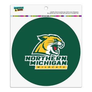 Northern Michigan Wildcats Logo Automotive Car Refrigerator Locker Vinyl Circle Magnet - 1 of 4