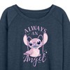 Women's - Disney - Lilo & Stitch Lightweight French Terry Wide Neck Long Sleeve Shirt - 2 of 4