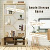 Zevemomo 7 Tier Tall Rattan Bookshelf-Modern Open Display Book Shelf&Bottom Cabinet with Door for CDs/Movies/Books,for Bedroom Home Office Living Room - 3 of 4
