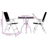 vidaXL Garden Dining Set 3 Piece, Table and Chairs for Patio Terrace, Outdoor Dining Set for 2, Armchair, Industrial Style, Anthracite Metal Mesh - 4 of 4