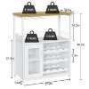Whizmax Wine Cabinet with Large Storage Space and Detachable Rack, Small Sideboard and Buffet Cabinet with Mesh Door - 2 of 4