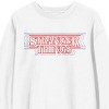 Stranger Things Outline Logo Sweatshirt – White Crewneck Pullover - 2 of 4