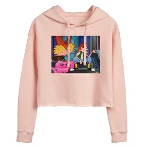 Women's - Hey Arnold! - Stoop Kid Cropped Graphic Hoodie - 1 of 3
