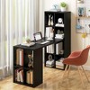 Costway Computer Desk with Bookshelf 12 Cubes Study Writing Table Laptop Workstation - 4 of 4