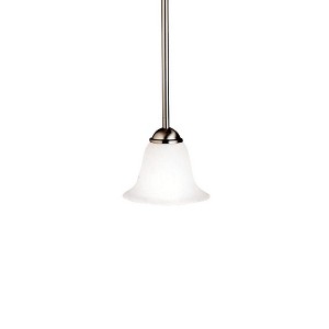 Dover 5.5" 1 Light Mini Pendant with Etched Seeded Glass in Brushed Nickel - 1 of 1