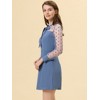 Allegra K Women's Sheer Mesh Panel A-Line Tie Neck Dots Cocktail Dress - 3 of 4