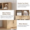 60'' Farmhouse Kitchen Pantry Cabinet with Glass Doors and Microwave Stand - Versatile Storage for Kitchen, Dining, and Living Room - 4 of 4