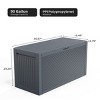 Syemin Deck Boxes 90gal Outdoor Garden Plastic Storage Deck Box Waterproof Deck Box Outdoor Lockable Storage Container, Black, 45.67"*19.5"*23.23" - 4 of 4