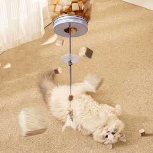 Fairyland™ - Hanging Cat Treat Dispenser Toy with Feather Teaser, Interactive Food Puzzle Feeder - 1 of 4