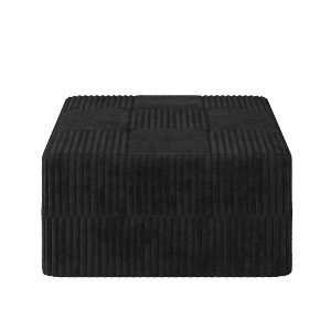 PAGED 35 Inch Chenille Ottoman, Modern Vanity Chair Footrest Ottoman with Double Layer Upholstered Seat Cushion for Living Room, Bedroom - 1 of 4