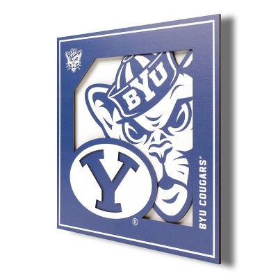 NCAA BYU Cougars 3D Logo Series Wall Art - 12"x12"