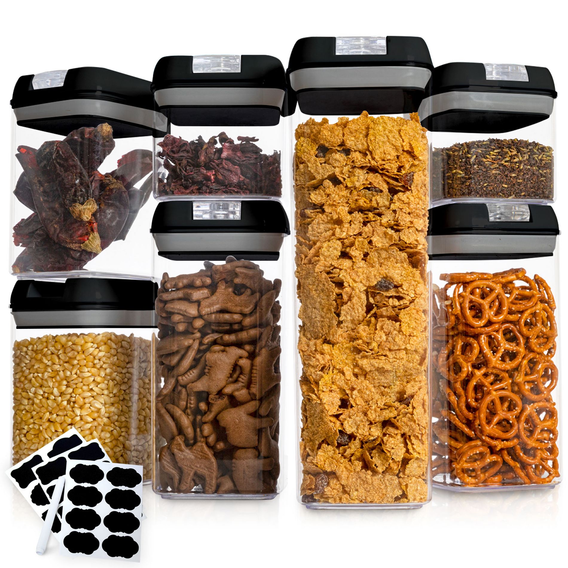 Cheer Collection Airtight Food Storage Containers, Set of 7