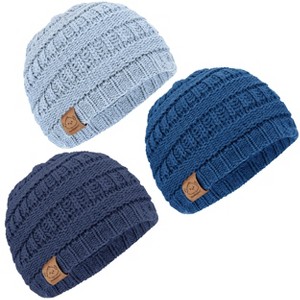 KeaBabies 3pk Warmzy Baby Beanies, 0-36 months Baby Hats, Baby Winter Hat for Newborn, Infant, Toddlers, Boys, Girls - 1 of 4
