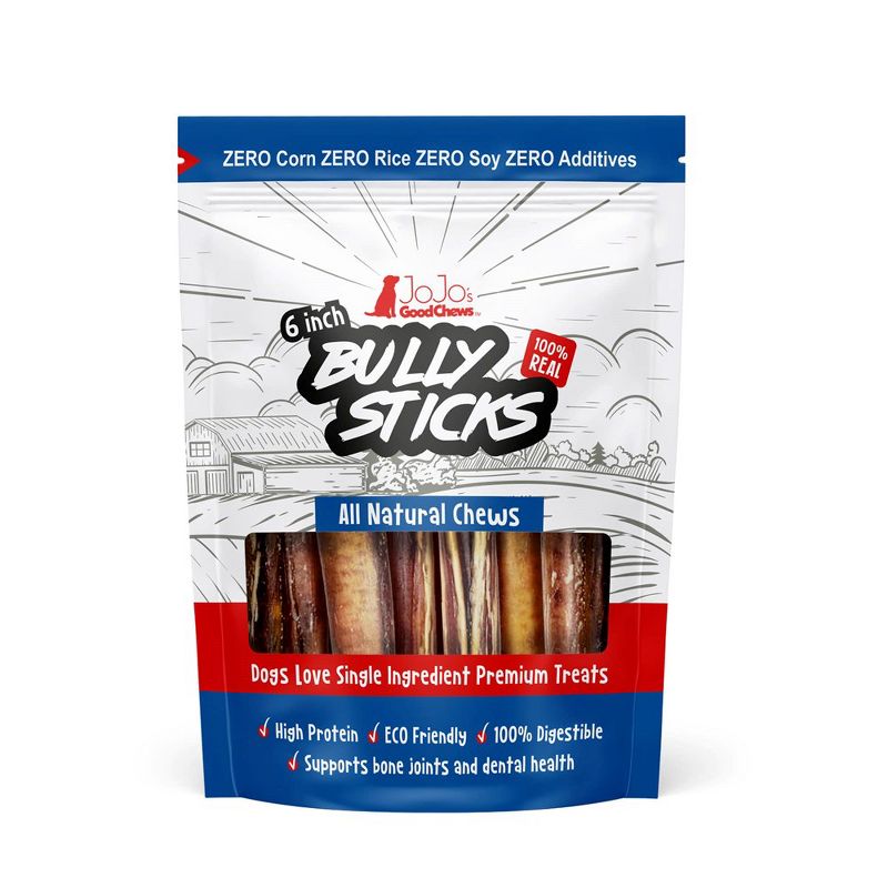 American Pet Supplies 6" Bully Sticks - Thick - All-Natural Dog Treats (3-Pack), 1 of 3