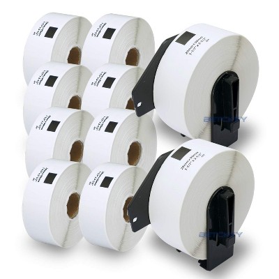 BETCKEY - Compatible Address Labels Replacement for Brother DK-1201 1.1in x 3.5in Use with Brother QL Label Printers 10 Rolls + 2 Reusable Cartridges