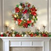 24 Inch Lighted Christmas Wreaths, Pre-lit Xmas Wreath - 2 of 4