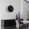 Clockswise Round Quartz Wall Clock Non-Ticking Battery Operated with Silent Sweep Movement, Aluminum Silver Frame - 4 of 4