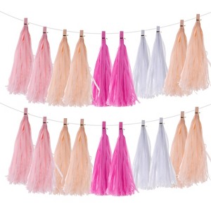 Unique Bargains Party Decoration Reusable Strong Rope Tassel Garland Banner 20 Pcs - 1 of 4