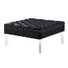 Inspired Home Coco PU Leather Cocktail Ottoman - 2 of 4