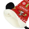Peanuts Snoopy and Woodstock Pattern Adult Christmas Santa Hat - 4 of 4