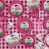 Sparkle and Bash 80-Pack It's a Girl Party Supplies, Pink Buffalo Plaid Disposable Plates Baby Shower, Gender Reveal - 2 of 4