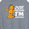 Women's - Garfield - Pretend Im Listening Graphic Racerback Tank - 2 of 4
