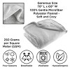 Hastings Home Oversized Flannel Fleece Throw Blanket - 60" x 70", Dawn Gray - 2 of 4