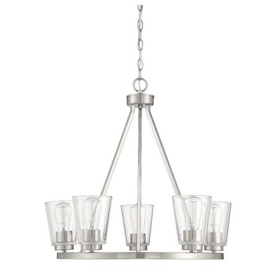 Savoy House Calhoun 5 - Light Chandelier in  Satin Nickel