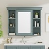 NicBex Bathroom Wall Mount Storage Cabinet Mirror Medicine Cabinet with Shelves - 2 of 4