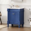 Hyleory Bathroom Storage Vanity, Cabinets Freestanding with 2 Doors for Bathroom Floor Cabinet,Storage Cabinet,Navy（Assembled） - 2 of 4