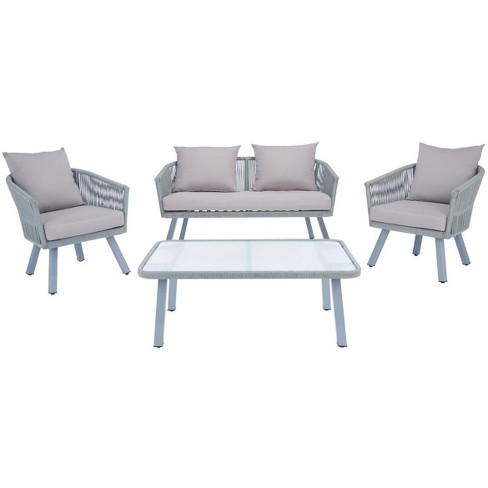 Bellisimo Alugeflecht Gruppe factory in 4tone light grey 13-teiliges Set