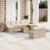 vidaXL Garden Sofa Set Beige, Cream White - 2 of 4