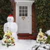 Tangkula 2PCS 29" Pre-Lit Christmas Tree Snow Flocked Pathway Xmas Tree with 30 LED Lights - 2 of 4