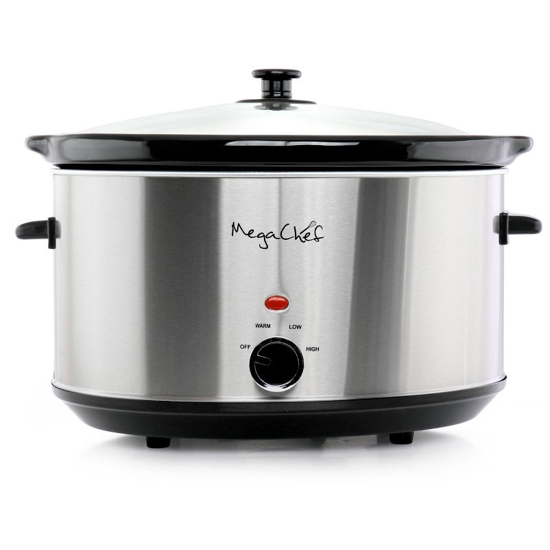 MegaChef 8 Liter Slow Cooker with Mini 0.6 Liter Warmer, 5 of 7