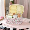 Unique Bargains Women's Floral Quilted Makeup Bag 1 Pc - 2 of 4